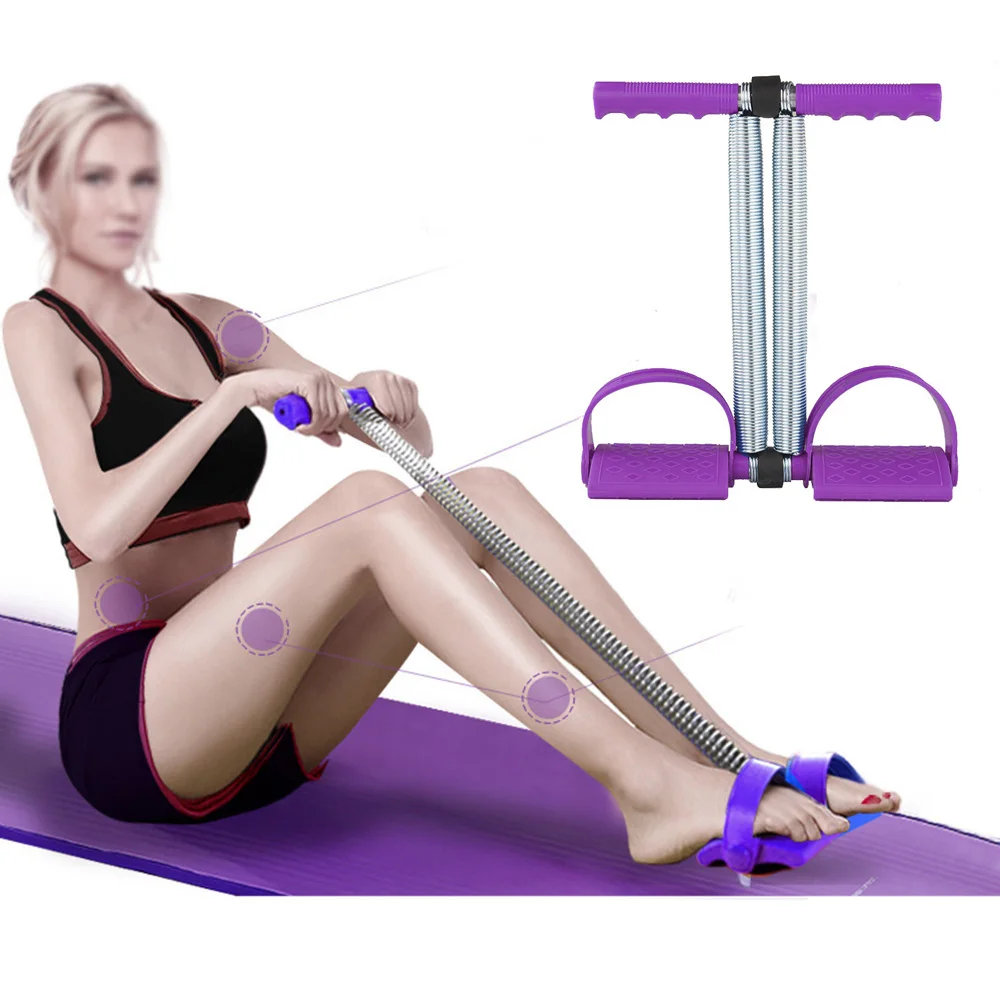 

Double Spring Tummy Trimmer Pull Rope Dual Spring Tension Foot Pedal Sit Up Equipment Waist Pull Exercise Workout Fitness Gym
