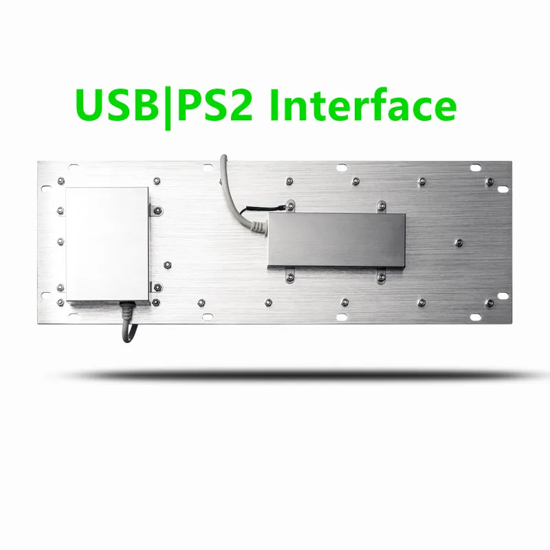 Waterproof Vandal Proof Panel Mount USB Wired Stainless Steel Keypad With Trackball Mouse Industrial Metal Keyboard | Компьютеры и
