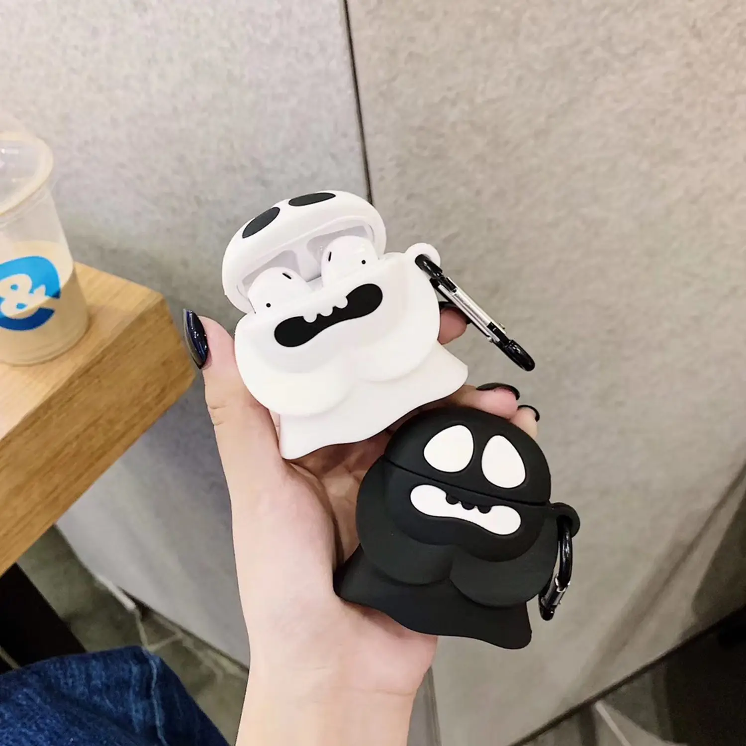 Чехол для наушников с мультяшным котом чехол AirPods силиконовый милым медведем Apple