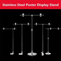 height adjustable poster stand stainless steel advertising dack display banner stand holder store counter display