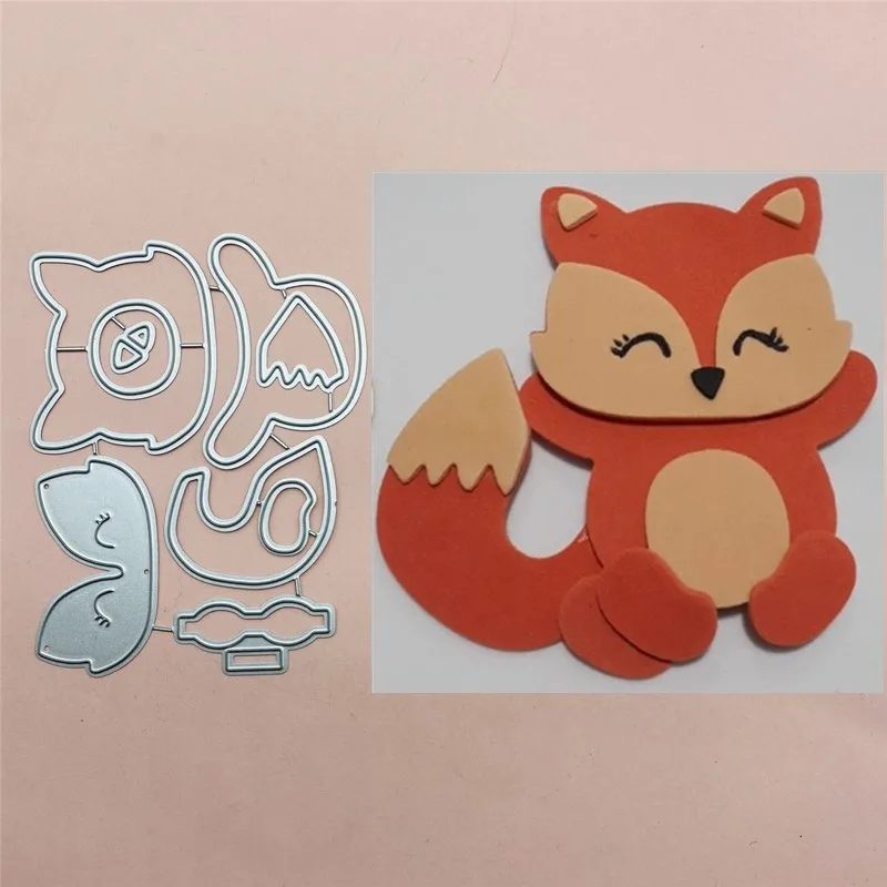 

Fox Animal Metal Cut Dies Stencils for Scrapbooking Stamp/Photo Album Decorative Embossing DIY Paper Cards