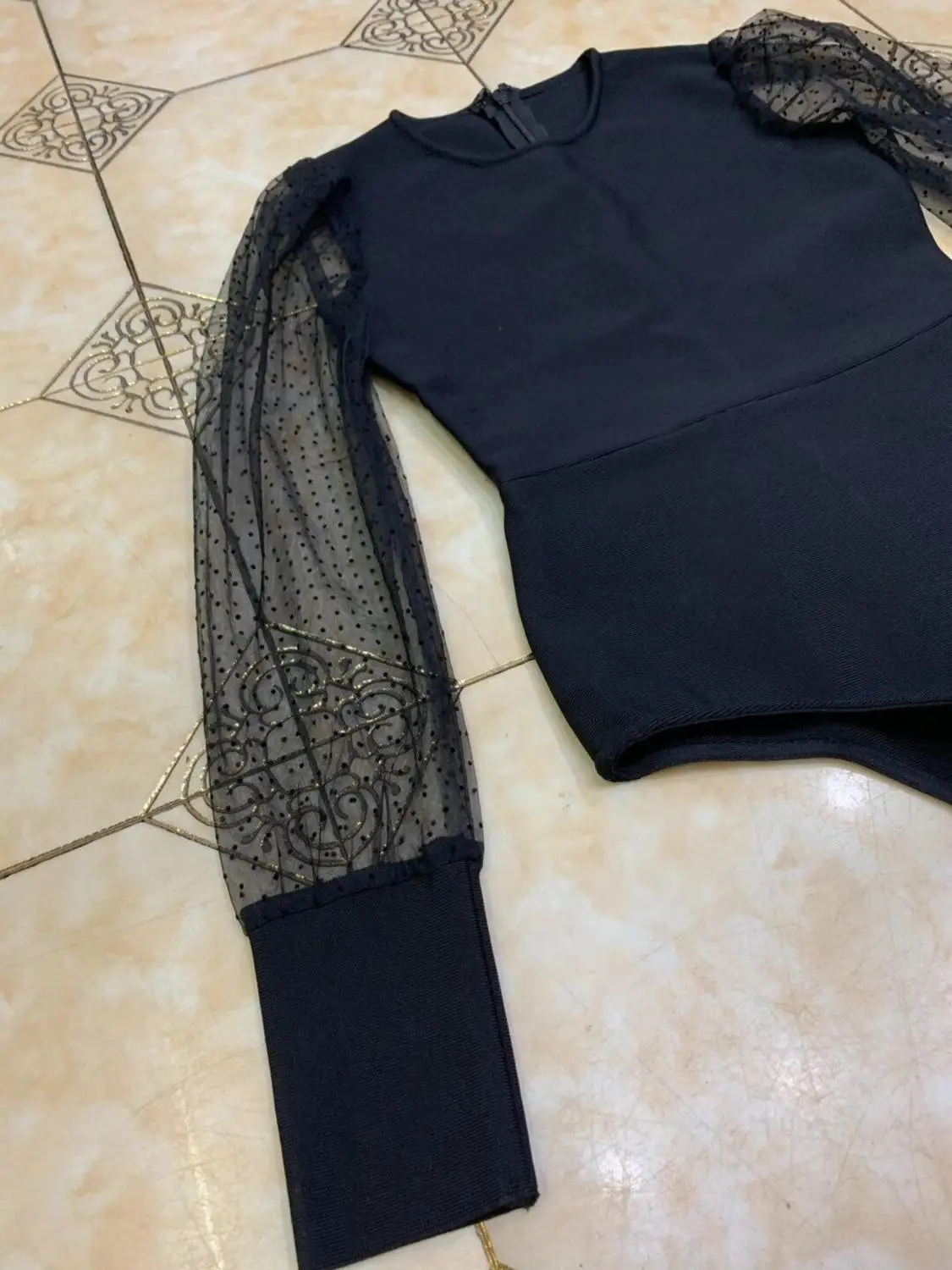 2020 New Arrival Women swimwear black sexy O-neck long sleeve Bodysuits Bandage swim suit Knitted biquini wholesale