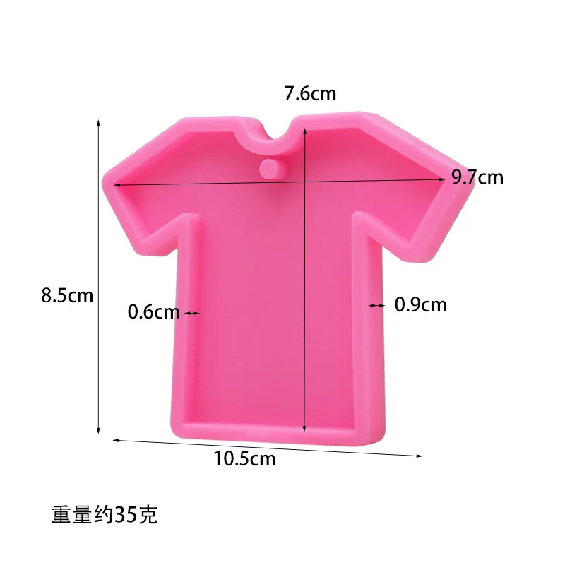 

Diy Silicone Glue Drop Mirror Round Neck Shirt Keychain Mold Mobile Phone Pendant Decorative Keychain Silicone Mold