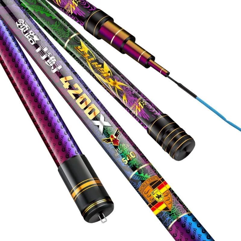 

Sturgeon Fishing rod 4200 X big fish rod high carbon rod super light giant fish rod 4.5-12 Meter Colorful long section design