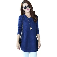 autumn winter sweater women round neck pullover knit sweater loose long sleeves top female bottom shirt sweaters