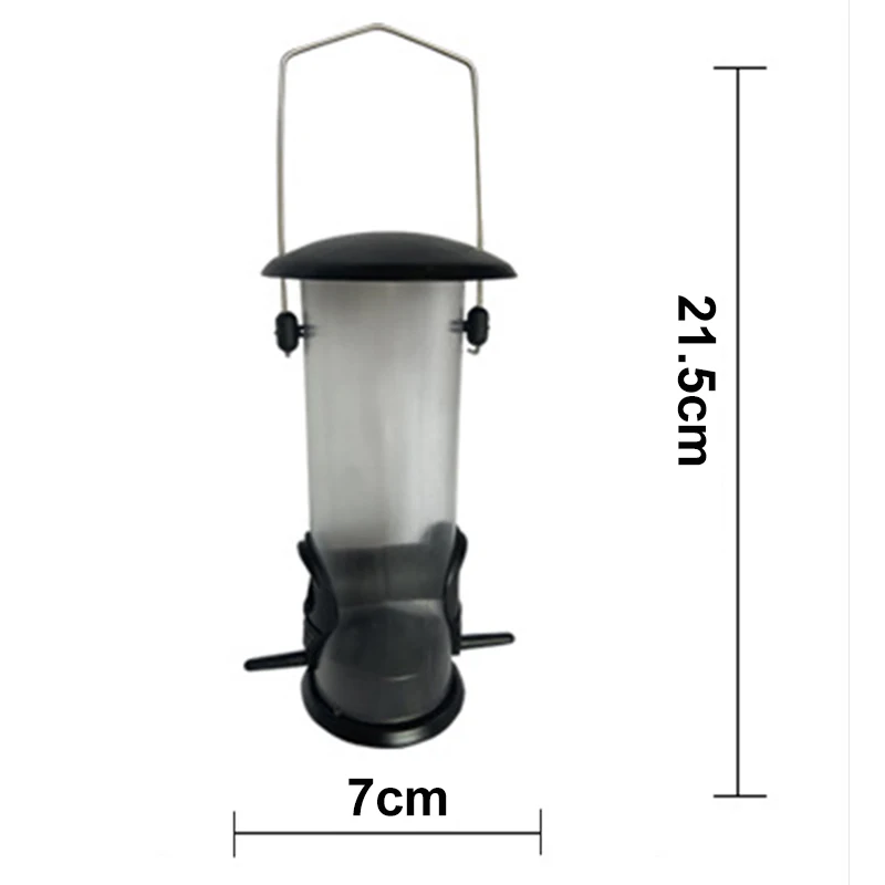 

Outdoor Birds Feeder Hanging PVC Transparent Metal Garden Automatic Birds Feeder RT88