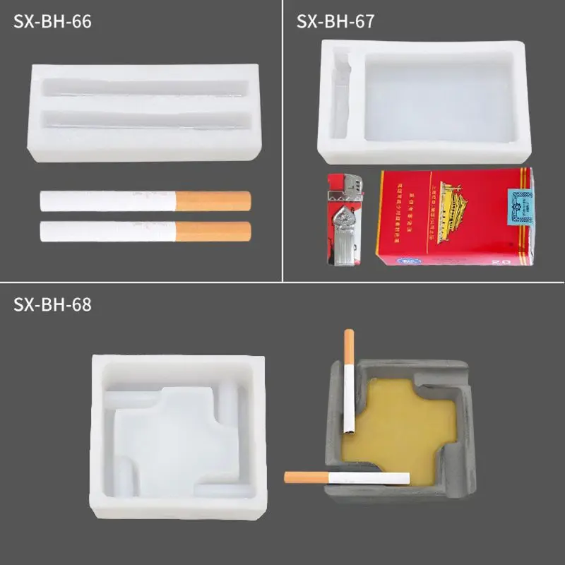 

3Pcs Creative Ashtray Cigarette Case Lighter Resin Mold Jewlery Making Tools