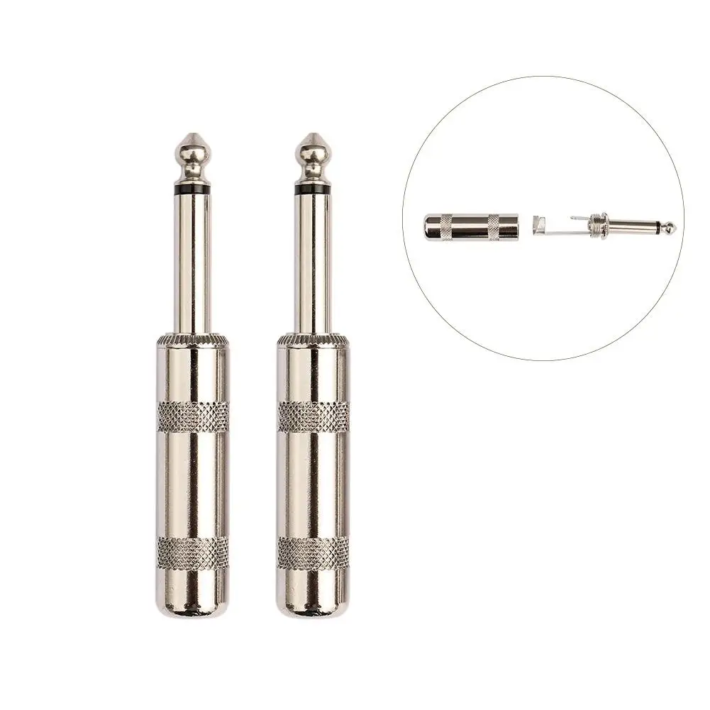 FLG-12 4pcs Audio Adapter 6.35mm Male to 3.5mm Female Jack Plug for Guitar/Speaker/Microphone/Patch Cables | Спорт и развлечения