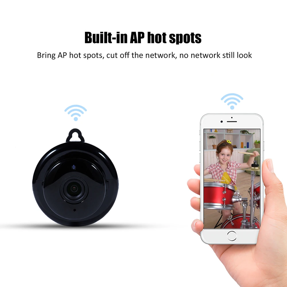 

Home Security Surveillance Wireless Mini IP Camera 1080P HD IR Night Vision Micro Camera WiFi Detect Baby Monitor Camera