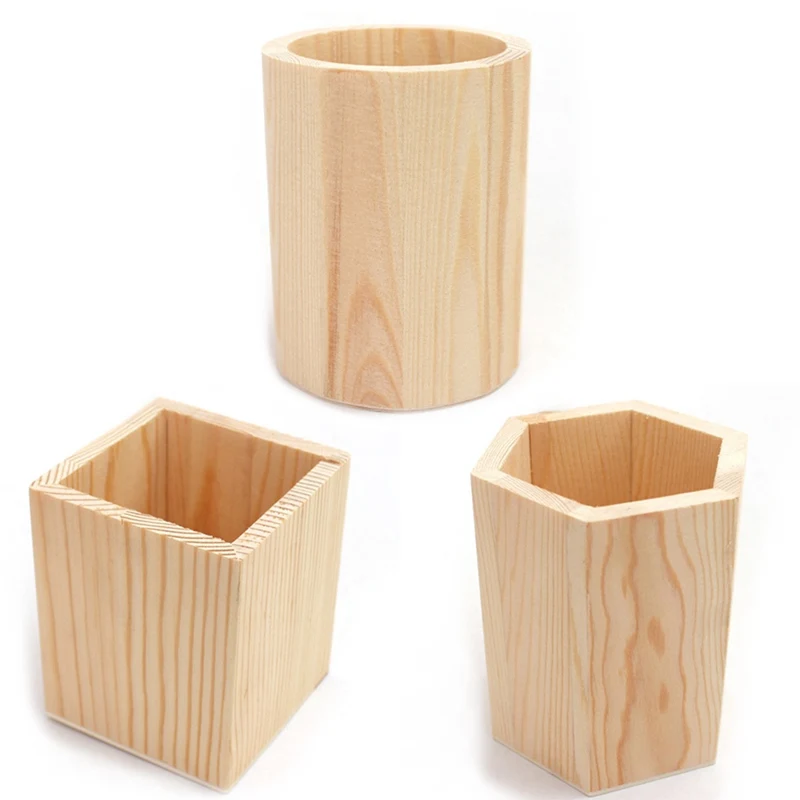 

1Pc Multifunctional Wooden Office Organizer Fashion Lovely Simplicity Design Pencil Holders Desk Office Accessories Pen Holder