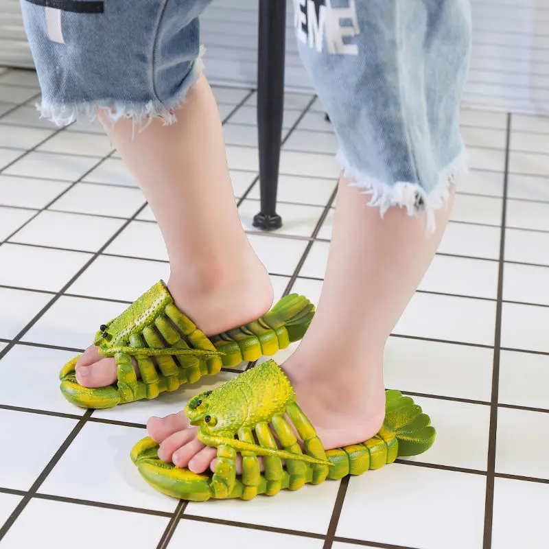 Шлепанцы мужские с рисунком лобстера светильник бавные сандалии для пляжа