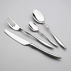 Столового серебра яркие серебряные столовые приборы комплект 1810 Нержавеющаясталь Ножи, столовая ложка, вилка, набор столовых приборов столовые приборы набор серебряных изделий дропшиппинг