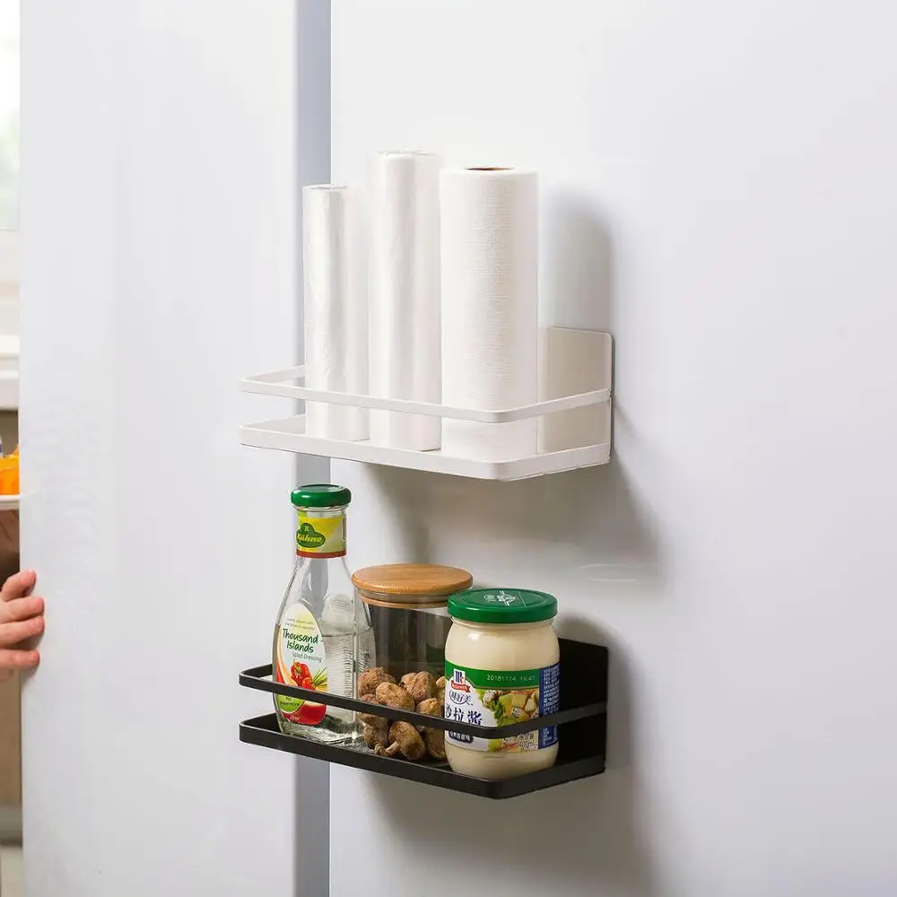 Металлическая магнитная полка для холодильника кухонные полки специй стойка