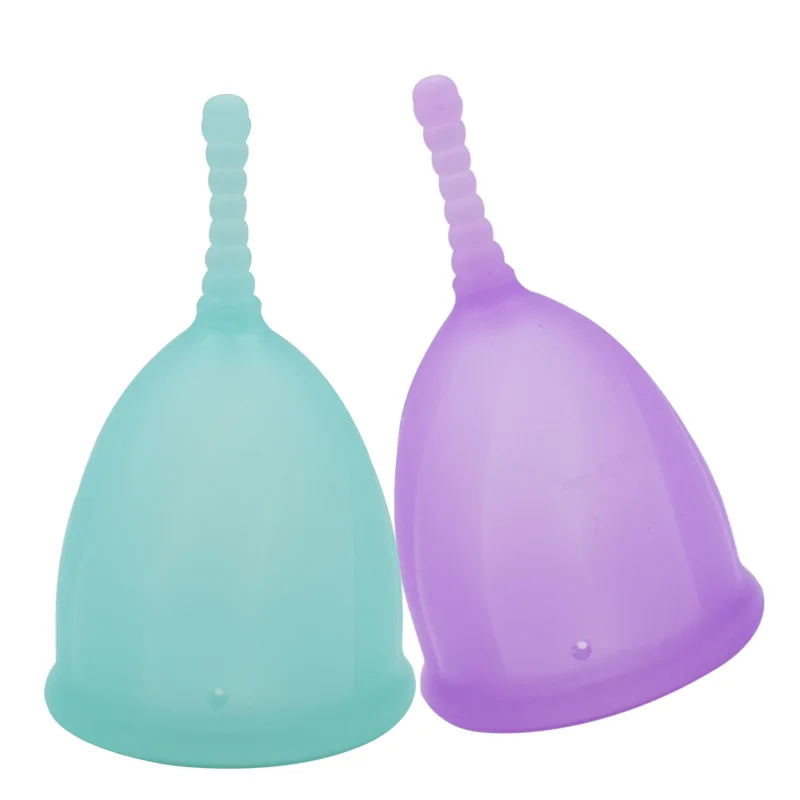 Оптовая продажа Женская менструальная чаша со стразами 100% медицинская