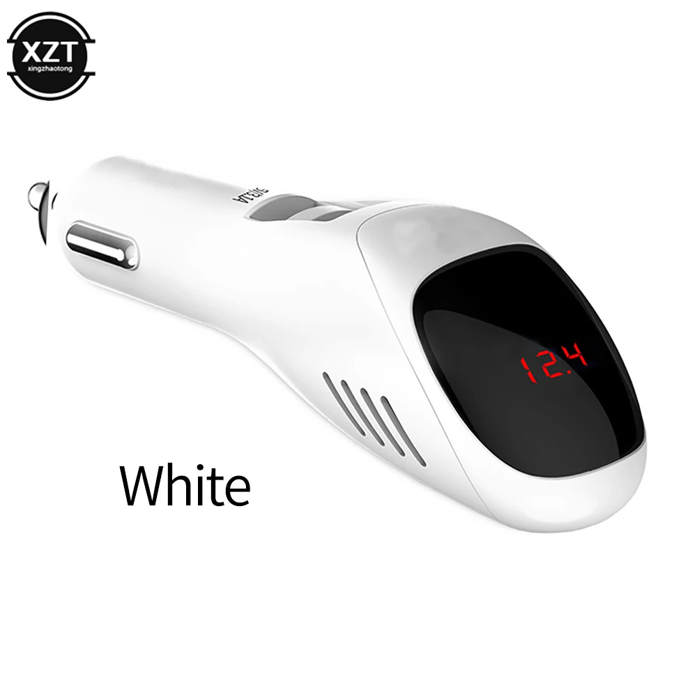 Car Air Purifier 12V 24V Negative Ions Cleaner Ionizer Freshener Auto Mist Dual USB Fast Charger HD Digital Display | Автомобили и