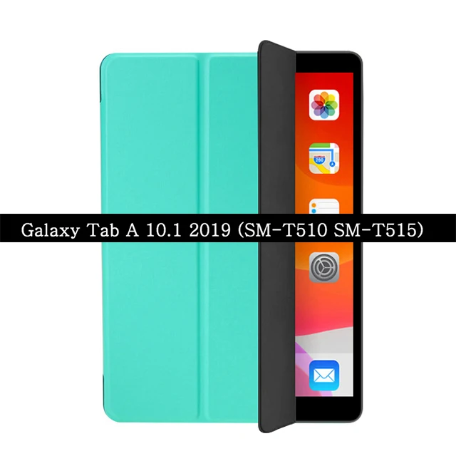 Mint Green Чехол для планшета для samsung Galaxy Tab A 10,1 SM-T510 SM-T515 wifi LTE 3g из искусственной кожи защитный чехол Магнитный чехол - Цвет: Mint Green