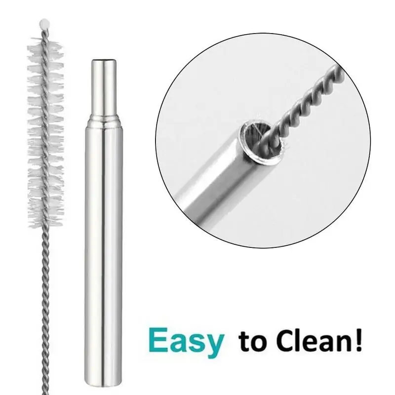 1 шт. портативная телескопическая соломинка из нержавеющей стали для путешествий