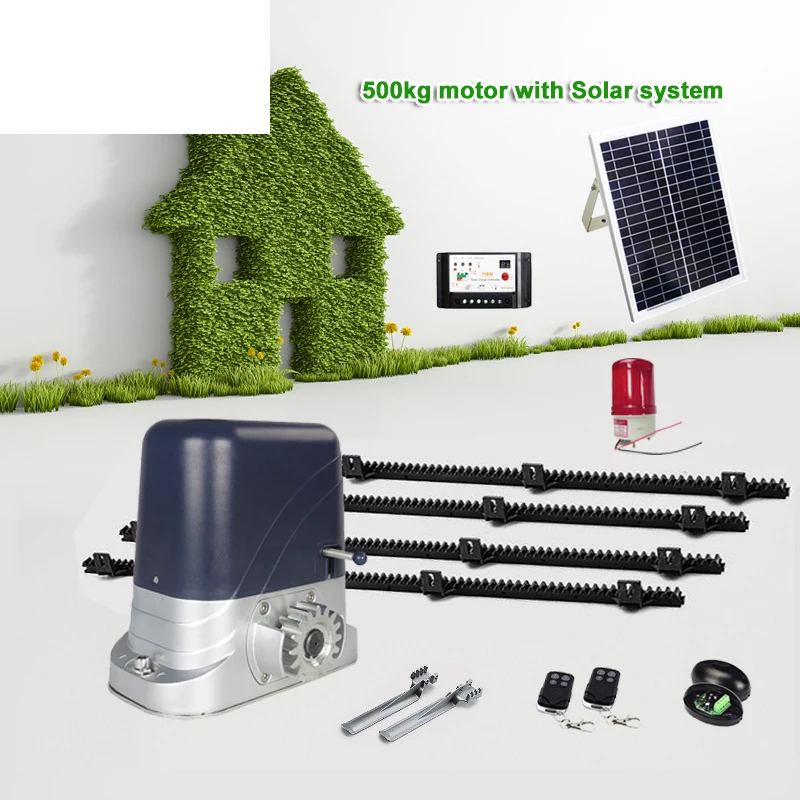 DC24V 500 кг ведомой шестерни автоматический Солнечный раздвижные ворота оператора