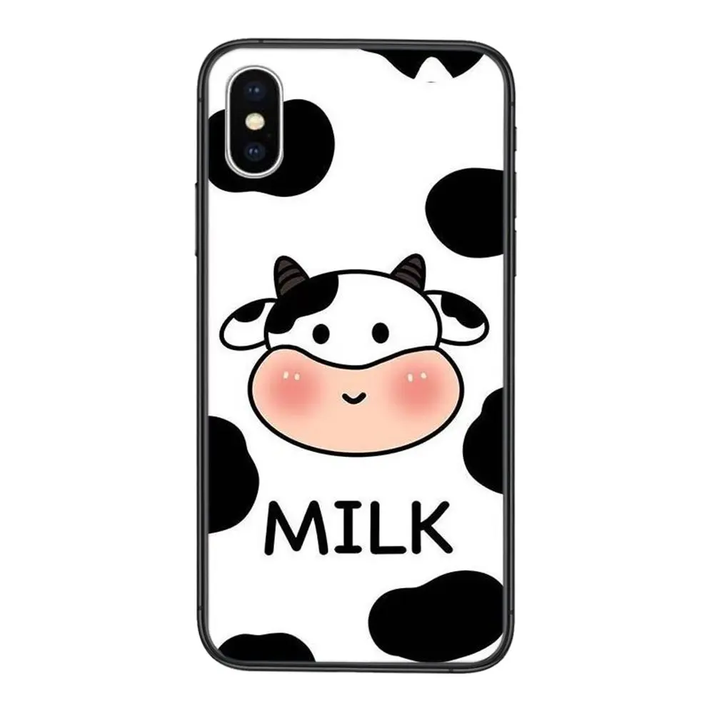 Для iPhone 11 12 Pro Mini 5 5S SE 5C 6 6S 7 8X10 XR XS Plus Max молочный скот корова Speckle милый защитный
