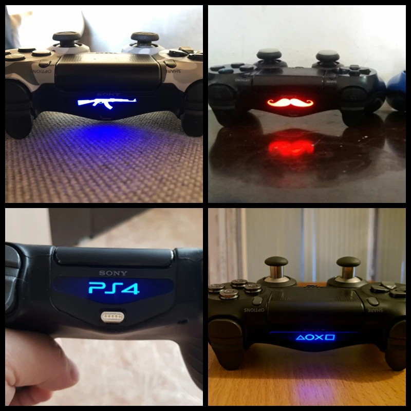 10 шт./компл. светодиодный свет бар Обложка Наклейка кожи наклейка для playstation 4 PS4 контроллер наклейки на геймпады