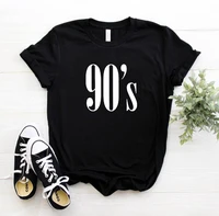90s letters women t shirt cotton casual funny tshirts for lady top tee hipster tumblr 6 colors drop ship cb 6