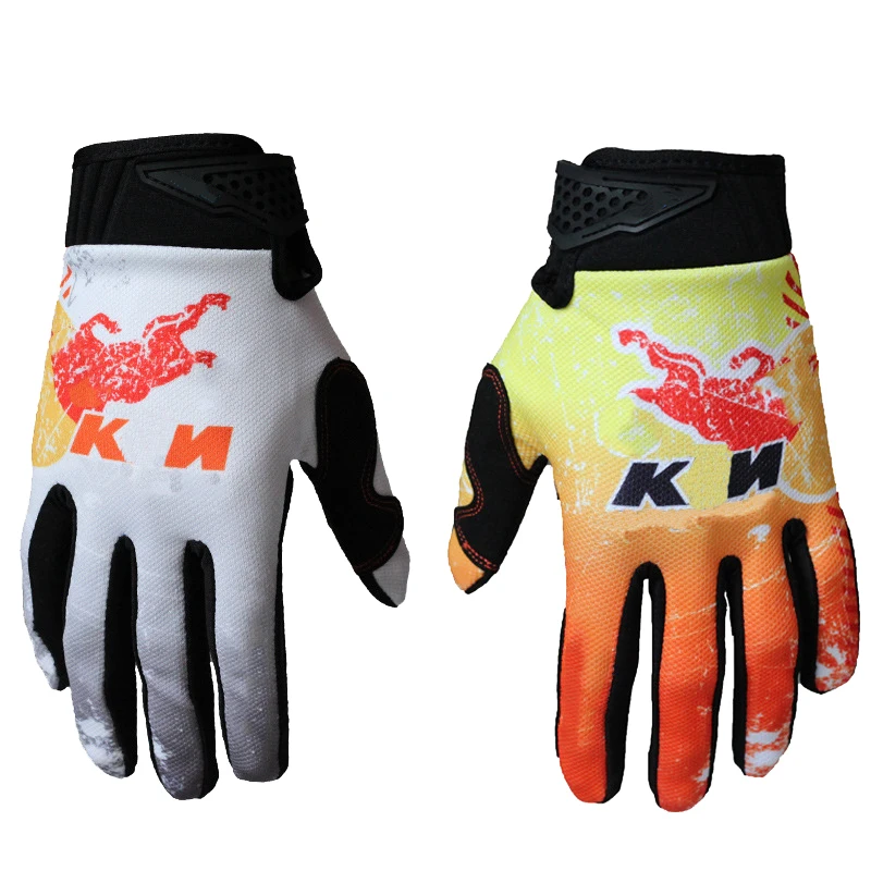 

2021 New Color Biker Racing Cross Country Motorcycle Mountain Gloves Men's Bike Gloves Full Finger Washable Cycling Arm Gloves