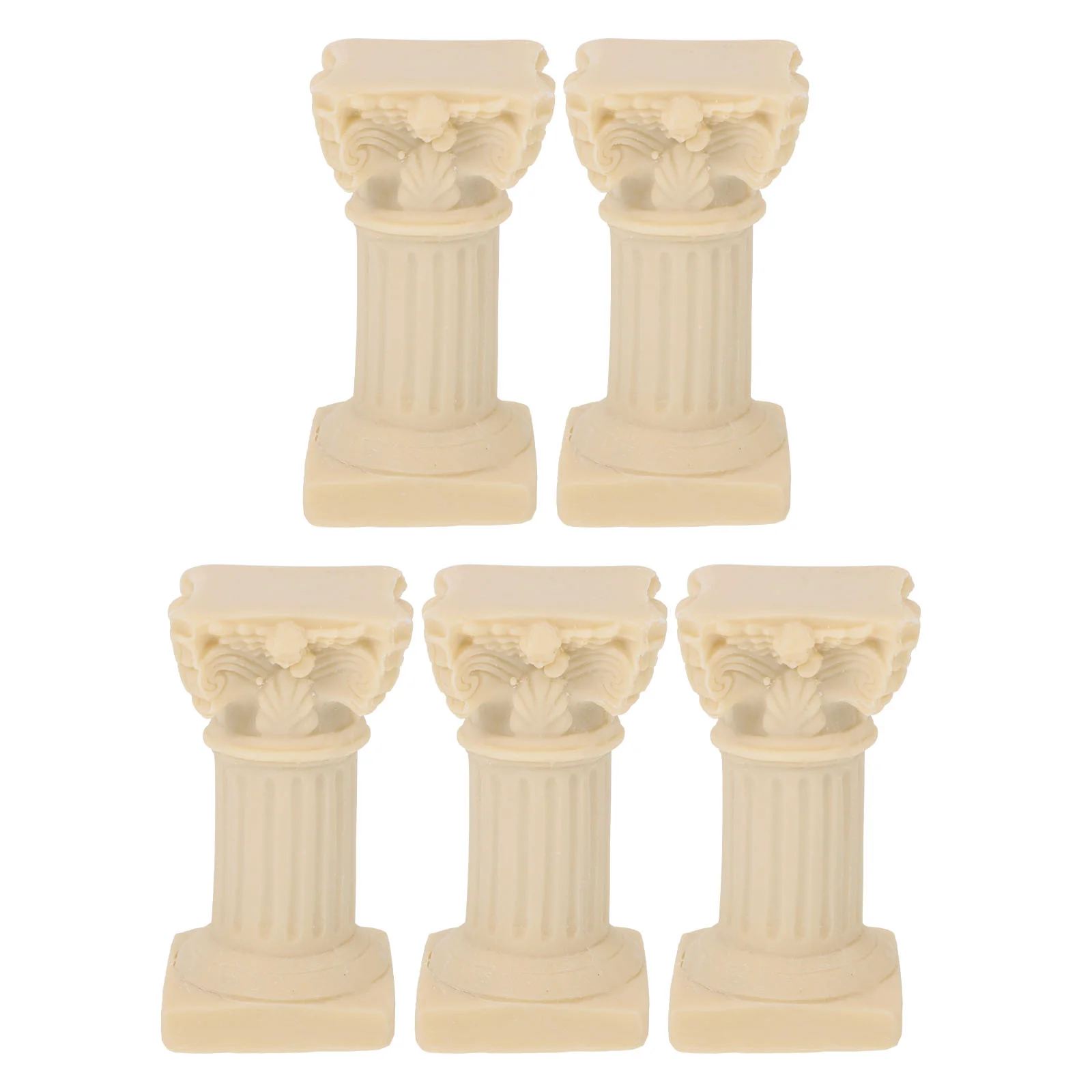 

5Pcs Roman Pillar Statues Photo Props Garden Statues Scene Landscaping Decor