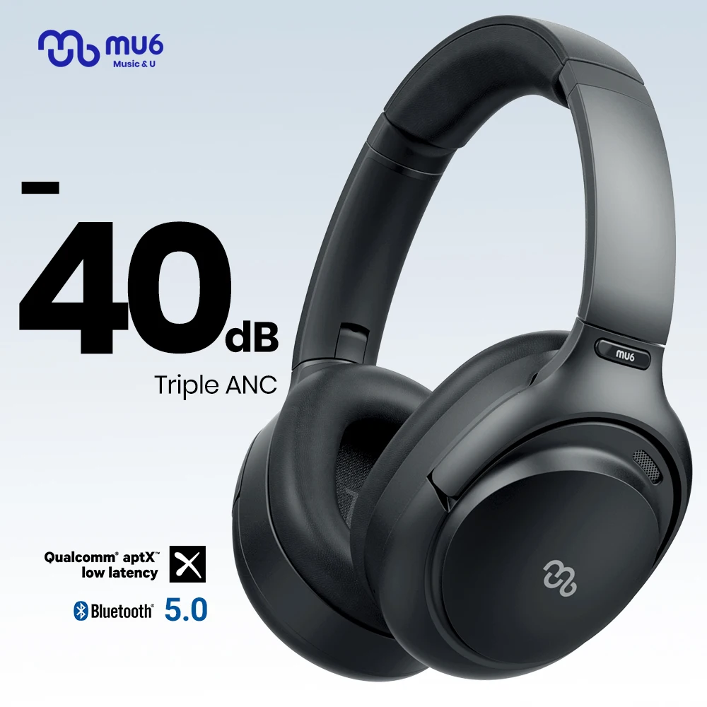 

Triple ANC Bluetooth Headphones -40dB Active Noise Cancelling AptX-ll Diamond Coated Drivers Wireless Bass Headset Home Work