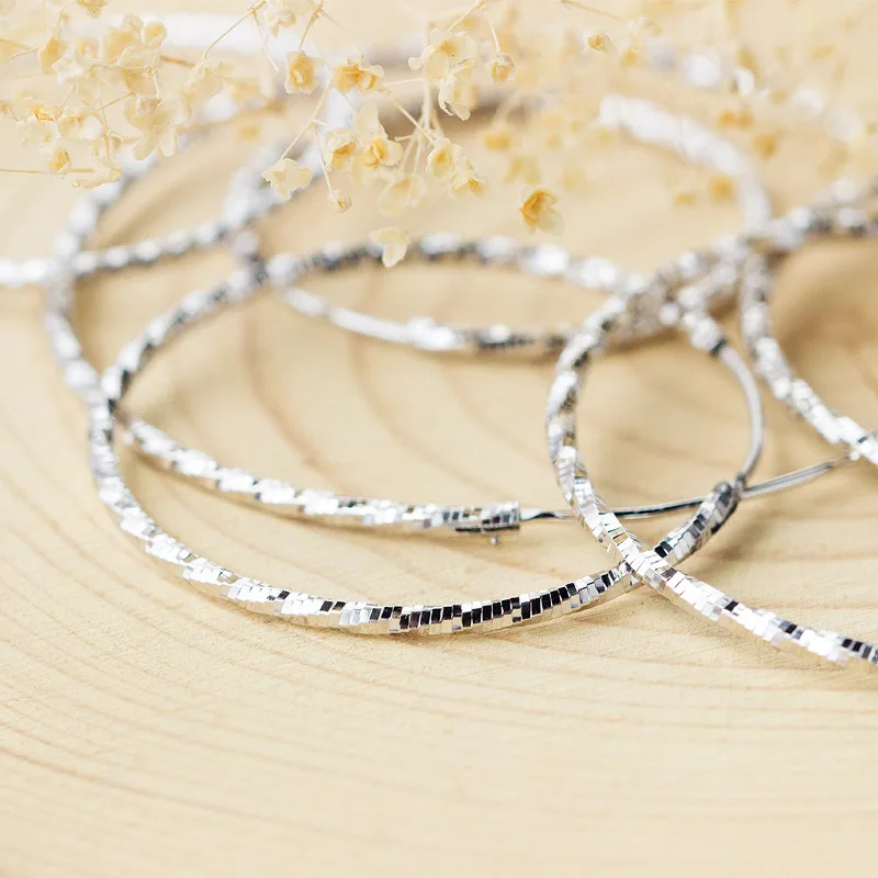 Серьги-кольца женские из серебра 100% пробы классические | Украшения и аксессуары