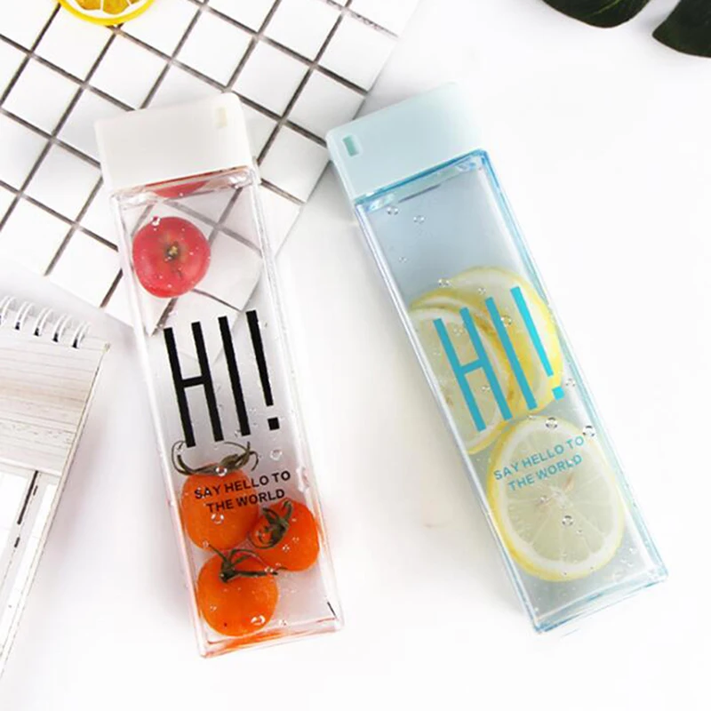 Короткая популярная квадратная пластиковая бутылка милая простая