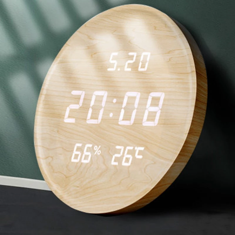 

LED Luminous Electronic Clocks Living Room Home Fashion Creative Nordic Light Luxury Simple Wall Clock