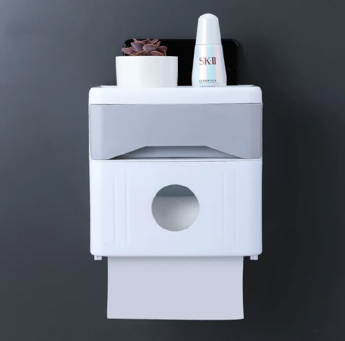 

Настенное крепление ABS Ванная комната стеллаж для хранения туалета Бумага держатель Ванная комната Туалетная бумага коробка Bathrrom полка Бум...