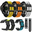 26 мм браслет для Garmin Fenix 5X5X plusFenix 3Fenix 3 HRFenix 6X6x pro силиконовый ремешок для спортивных часов умные аксессуары