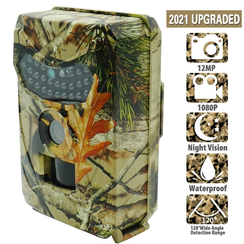 

Outdoor Hunting Camera 12MP 1080P Wild Animal Detector Trail Camera HD Waterproof Monitoring Infrared Heat Sensing Night Vision