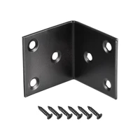 uxcell corner brace angle bracket fastener stainless steel l shape 40mmx40mmx40mm black with screws 10 pcs