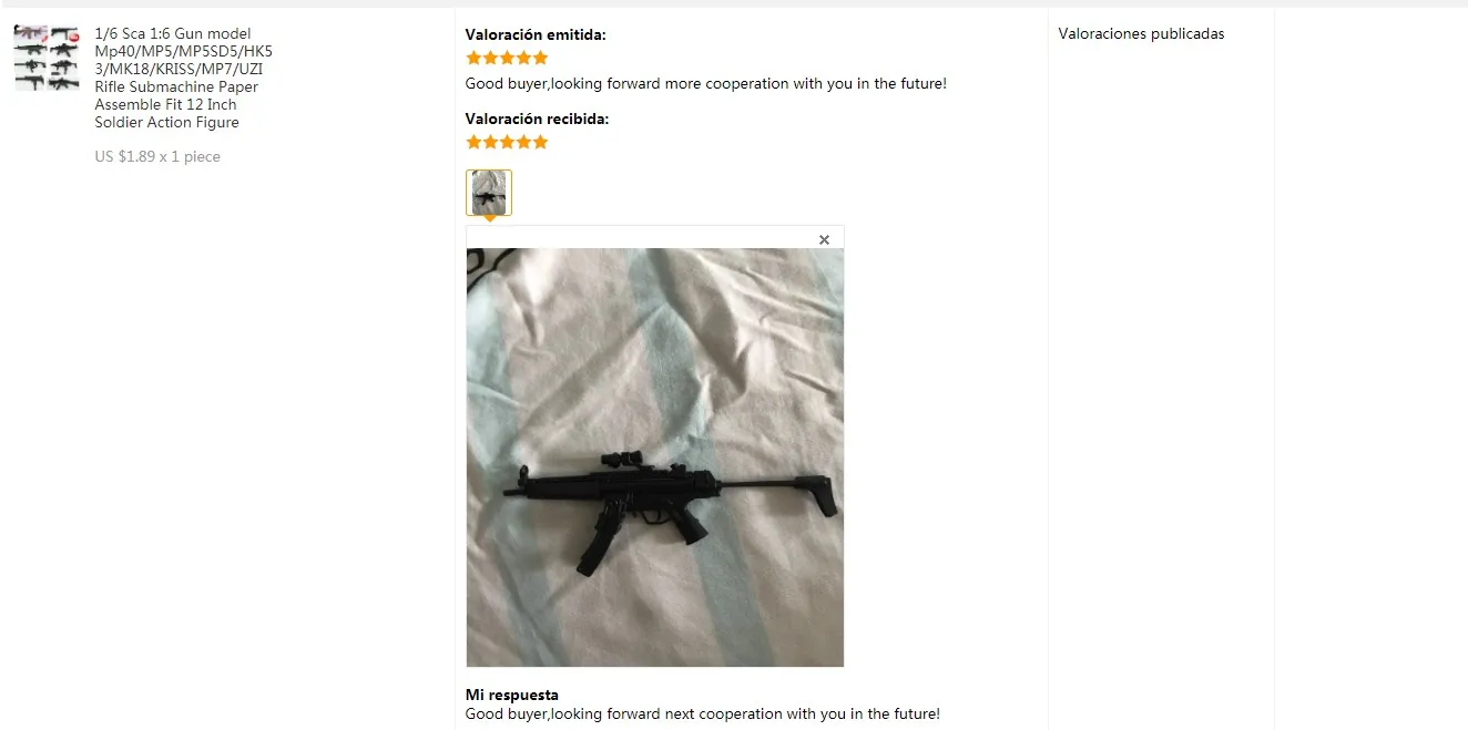 1/6 Sca 1:6 модель ружья Mp40/MP5/MP5SD5/HK53/MK18/KRISS/MP7/UZI ружье бумага для сборки подходит 12 дюймов солдат фигурка