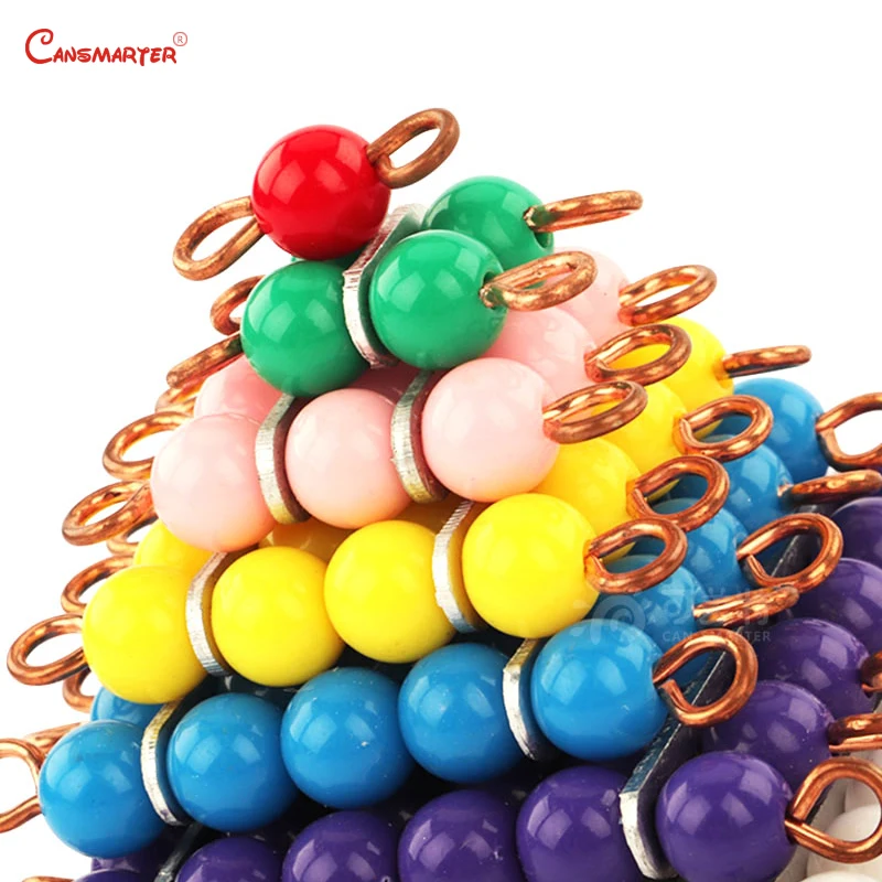 Математика Монтессори комплекты Checker бисер цепи развивающие игрушечная коробка