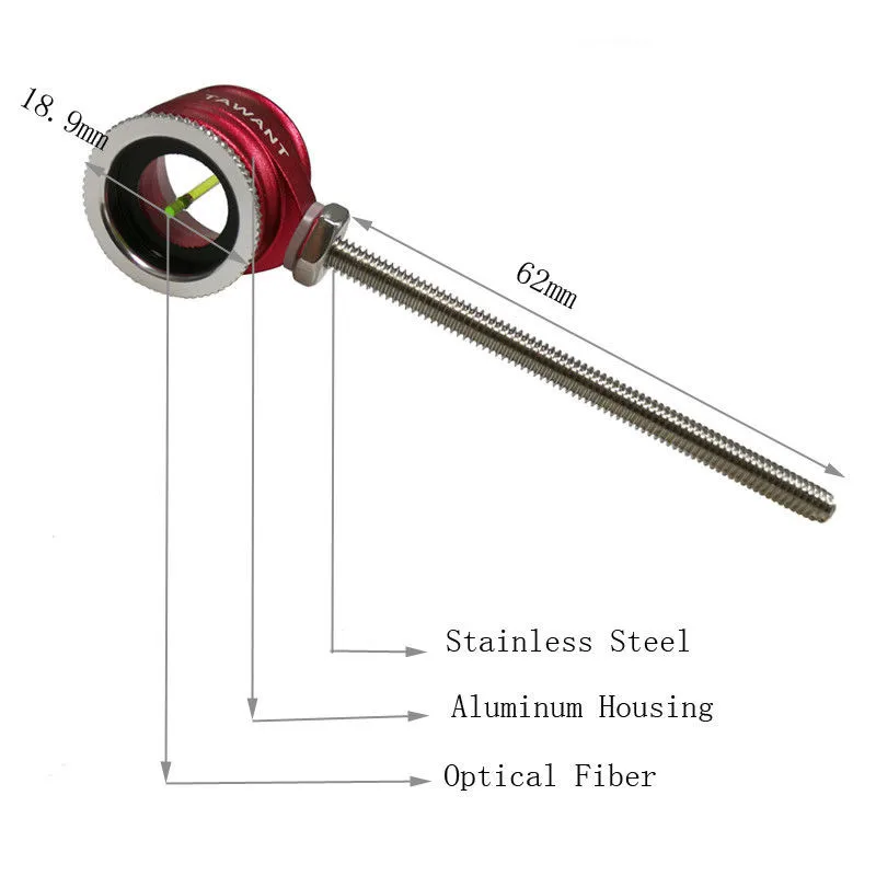 Изогнутый лук для стрельбы из лука оптический волоконный штифт прицел 0 5 75 1