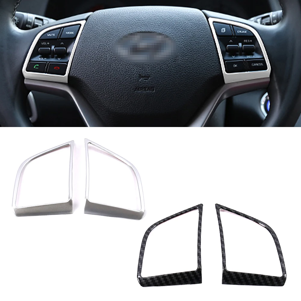 Для Hyundai Tucson 2015 2020 углеродное волокно цвет кнопки переключения рулевого колеса