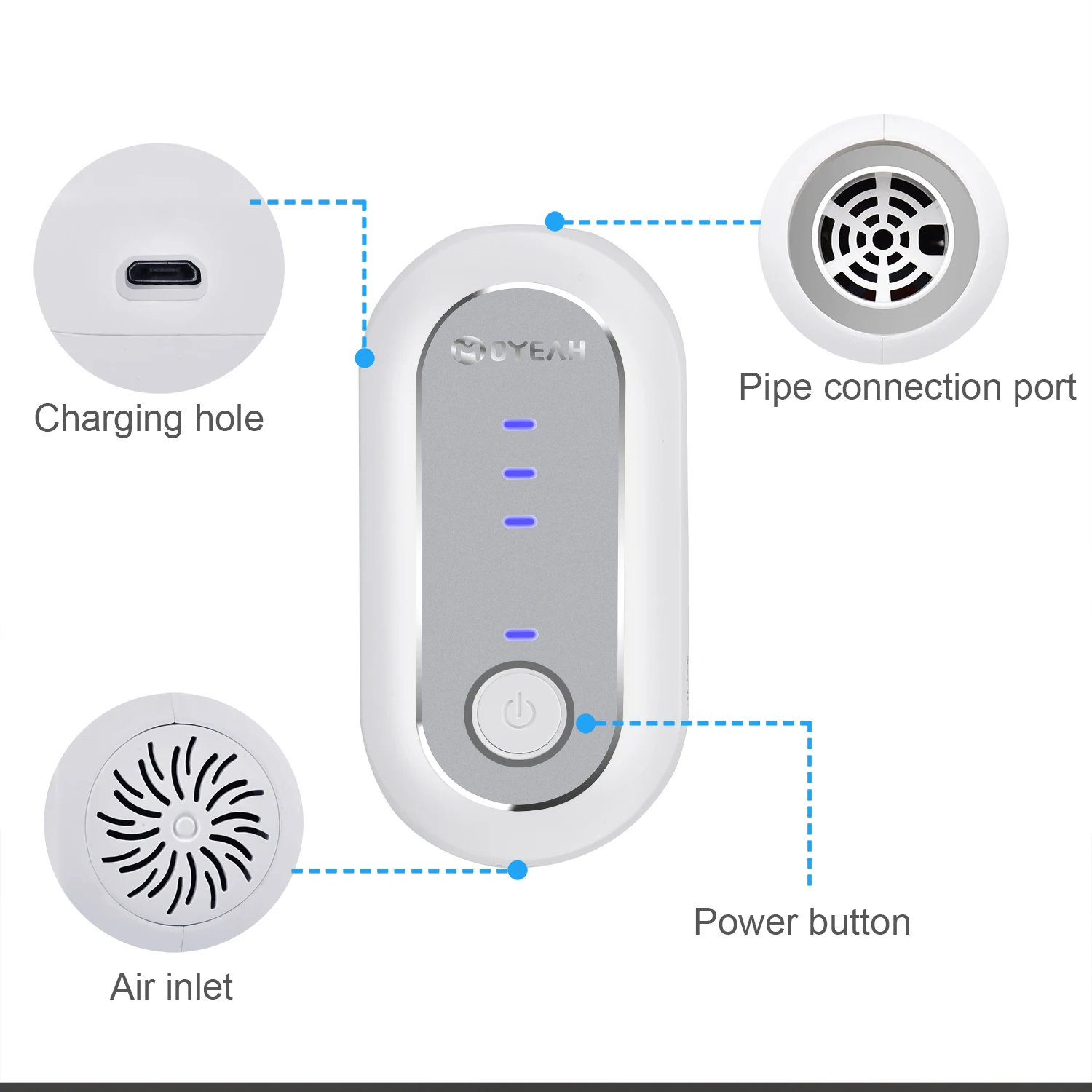 MOYEAH Cpap очиститель дезинфицирующее средство | сипап apap Bipap машина дезинфектор стерилизатор чистящий набор для респирационной трубки и маски