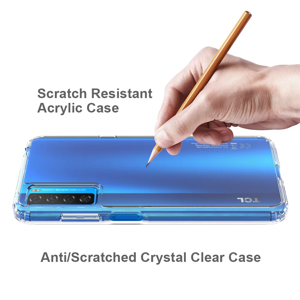 

For TCL 20S Case Airbag Corners ShockProof Soft TPU+Arcylic Clear Back Phone Cases For TCL 20 Pro 5G TCL20S Cover