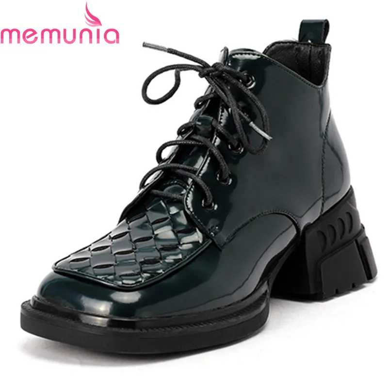 Женские ботильоны на толстом каблуке с квадратным носком|Женские полусапожки| |