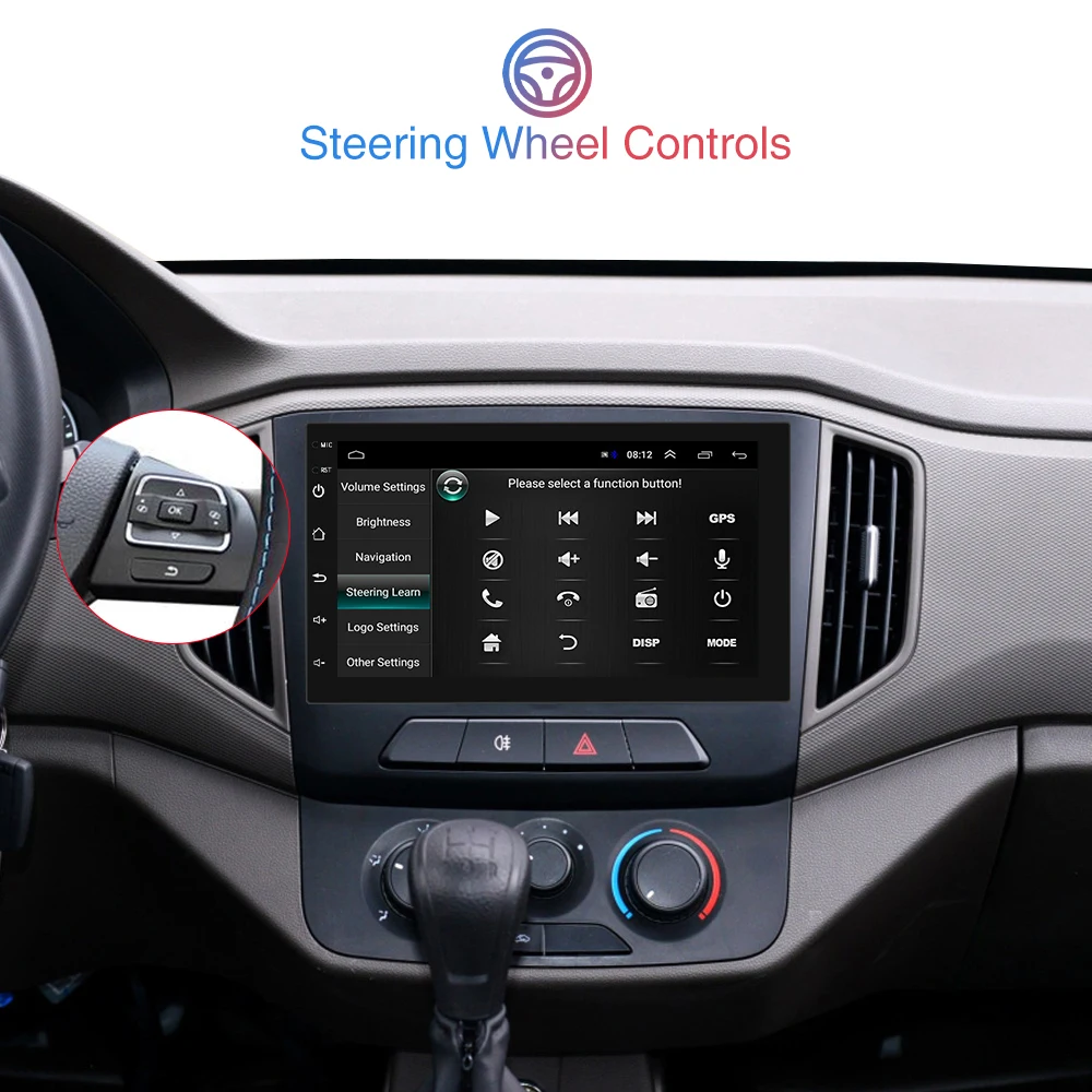 Android 9 1 2Din Прокат Авто Радио стерео Мультимедийный Плеер GPS навигации