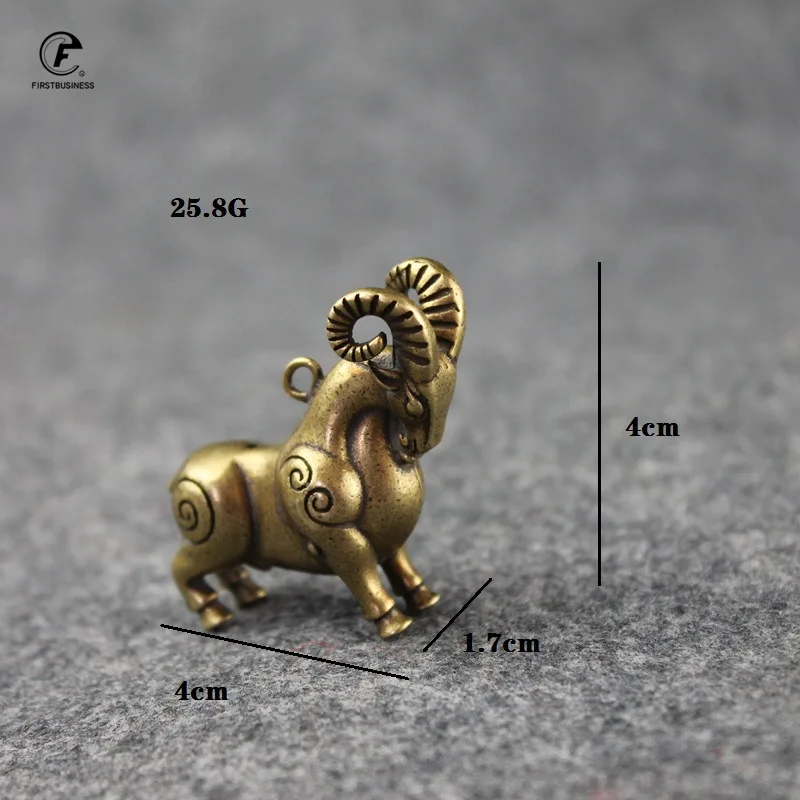 Медный лидер овец маленькие украшения античная латунь миниатюрная Статуэтка