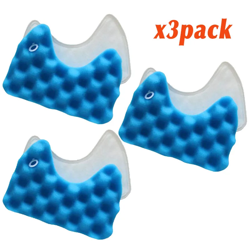 3pack filter 1 шт. фильтр hepa против пыли и 3 шт/партия, комплект одежды из губчатые Фильтры комплект для samsung DJ97-00492A SC6520 SC6530/40/50/60/70/80/90 SC68 пылесос - Цвет: 3pack filter