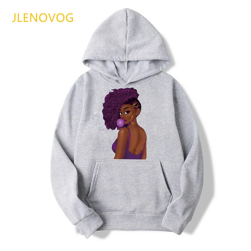 

rainbow design african map print grey hoodies women autumn winter swearshirt melanin queen clothes black girl magic hoody