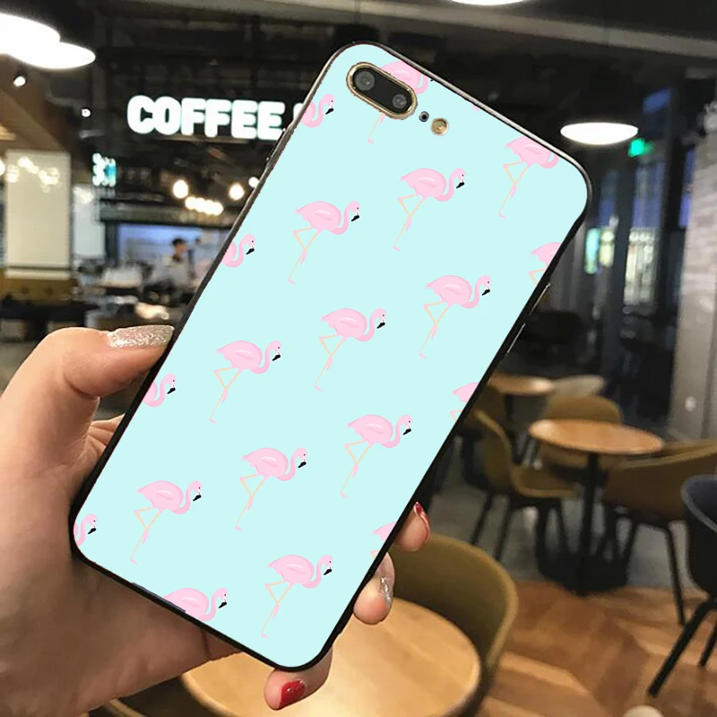 Новый чехол для телефона iPhone 8 7 6 Plus X XS фламинго чехлы на 5S 6S Мягкая силиконовая