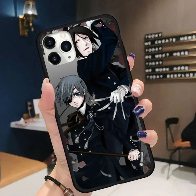 

Hot Black Butler Anime Phone Case for iPhone 11 12 mini pro XS MAX 8 7 6 6S Plus X 5S SE 2020 XR