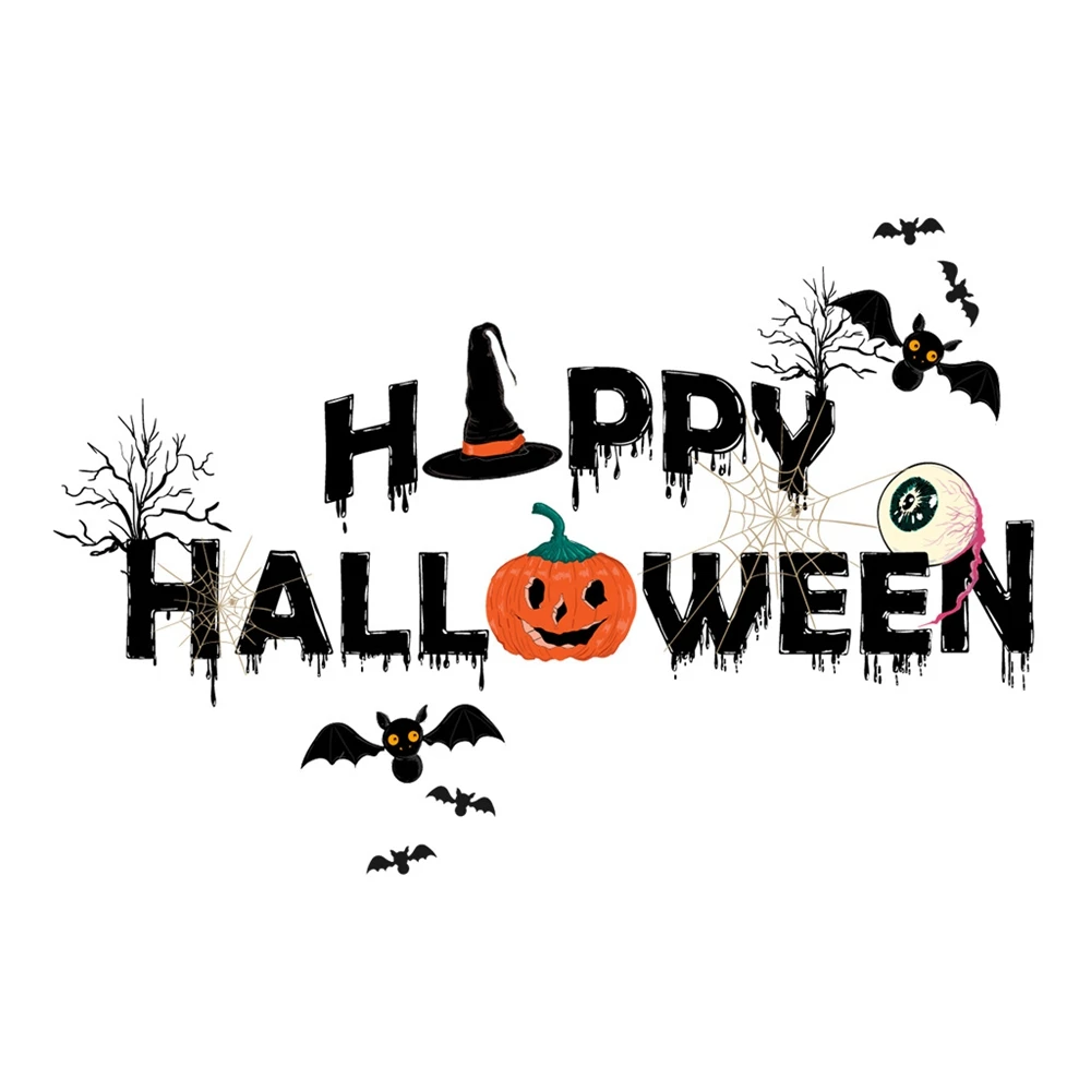 Наклейки на стену Хэллоуин пауки летучие мыши|Наклейки стену| |