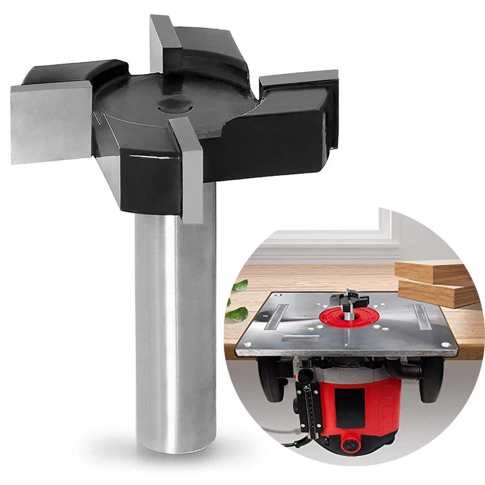 Shank CNC Spoilboard Surfacing Router Bit Wood Milling Cutter Planing Tool Woodworking Tools Slab Flattening 1/2&quot | Инструменты
